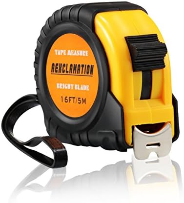 Measuring Tape Metric and Inches, Tape Measure Retractable with Easy Read Numbers, Bright Blade, 16Ft/5M Measuring Tape Ruler for Engineers, Construction, Outdoor AEXCLAMATION