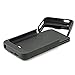 ST iPhone 5 5C 5S Charger Case Rechargeable Battery Case Back Up External Battery Backup Charger Case Pack Power Bank with Pop-out Video Kick Stand (Black)