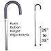 Carex Cane for Men - Men's Round Handle Silver Cane - Adjustable Walking Cane for Men