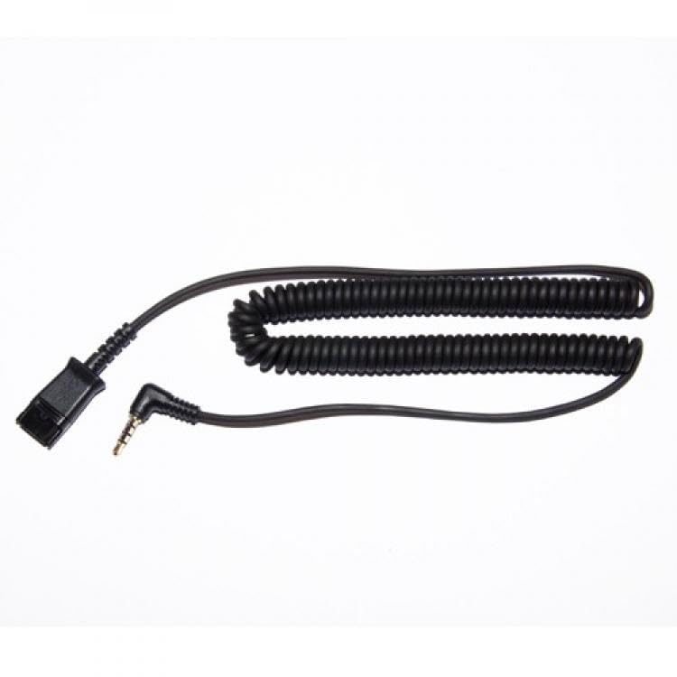 Project Telecom BL-07 (+P) QD to 3.5mm Jack Bottom Cord – Compatible with Plantronics QD Headsets – 18-Inch Cable – Connects to 3.5mm Headset Ports