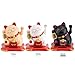 Bestgift Waving Cat Solar Powered Lucky Mini Happy Welcoming Cats with Swinging Arm (#1 Black)