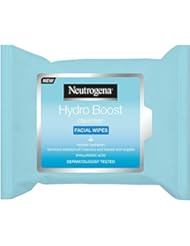Neutrogena Hydro Boost Cleanser Facial Wipes, 25 Count (Pack of 3)