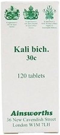 Ainsworths Kali Bich 30C Homoeopathic Remedy 120 Tablets
