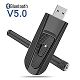 Bluetooth 5.0 Transmitter for TV/PC, Bluetooth Audio Transmitter Adapter, AptX Low Latency in Dual Link & Online Voice Chat, Plug & Play, Compatible with Windows Mac OS PC Laptop, Nintendo Switch, PS4