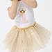 GOODTECK Newborn Infant Baby Professional 3 Layers Sequin Tutu Tulle Skirt (6-24 Month, Gold)