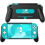 MoKo Hand Grip Case for Nintendo Switch Lite, Comfort Ergonomic Handle Case Protective Shockproof Holder Stand Kit Fits Nintendo Switch Lite
