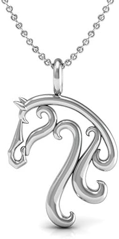 The Best Horse Necklace Gift, 925 Sterling Silver 18 inch Necklace with a Super Cute Horse Riding, Equitation, Equestrian Charm Pendant.
