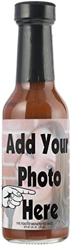 CUSTOM Label Hot Sauces with your Photo or Logo as a private label or PERSONALIZED Gift (Fire Roasted Habanero-Med to High Heat)
