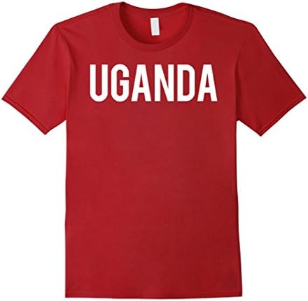 Mens Uganda T Shirt Cool ugandan country fan funny cheap gift tee Small Cranberry