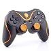Generic Wireless Game Controller for Sony Playstation 3 PS3 Black Orange