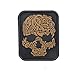 Punisher Skull Viking Morale Patches PVC 3D Military Tactical Velcro Patch (Coyote Brown)