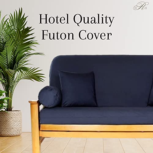 Royal Heritage Home 100 Cotton Full Size Futon Cover Navy Washable