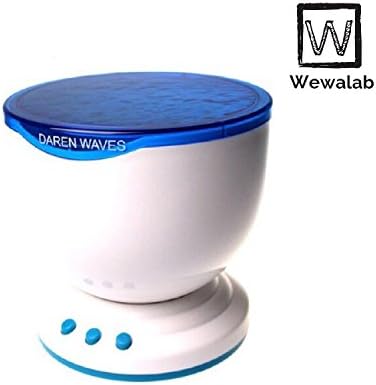Night Light,Ocean Wave Night Light, Wewalab Projector&amp;Music Player Blue Sea Daren Waves Projection Lamp Mini Portable Speaker and Aurora Master LED Lamp in Living Room Bedroom for Kids(Blue)
