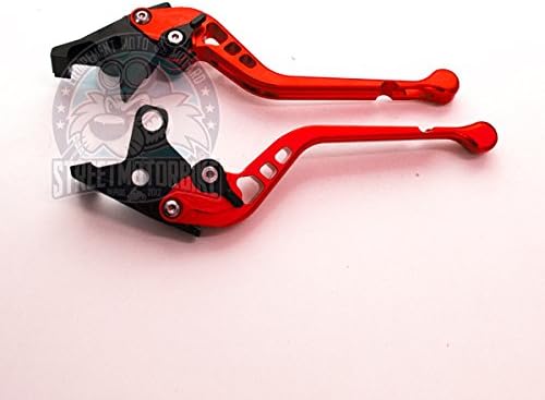SMB moto parts Pair levers motorbike racing long adjustable KTM 690 Duke R 2014-2017 - Red