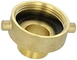 Moon 369-1521061 Brass Fire Hose Adapter, Pin Lug, 1-1/2