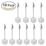 Genenic 10 Pack Table Number Card Holders Stands Photo Memo Clips Holder for Wedding Party