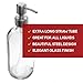 2-Pack 16 oz Glass Bottles with Pump, Clear Glass Soap Dispenser with Soap Pump, Refillable Clear Glass Bottles for Essential Oils, Hand Liquid Soap, Lotions and More, Glass Bottle Dispensers