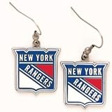 NHL New York Rangers Earrings Jewelry Card