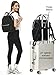 Lily & Drew Casual Travel Daypack School Backpack for Men Women and 13 Inch Laptop Computer, with Wide Doctor Style Top Opening (V4 Black Medium)
