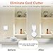 Matone Outlet Wall Mount Holder for 3rd Generation & Mi AI, A Space-Saving Solution for Your Smart Home Speakers, Clever Accessories with Cord Arrangement Hide Messy Wires - White