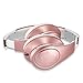 Bluetooth Headphones Over Ear, Wireless Stereo Headset with Deep Bass, Foldable and Lightweight, Wired and Wireless Two Modes for Cell Phone, TV, PC and Traveling by Jpodream - Rose Gold