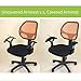 Enerhu Stretch Armrest Cover Computer/Office/Rotating Chair Armrest Slipcover Pure Color Black