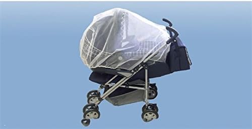 Baby Mosquito Net for Strollers, Carriers, Car Seats, Cradles. Fits Most increase Cribs, Bassinets & Playpens. 55 x 74 Inch, Made of White, Portable & Durable Baby Insect Netting