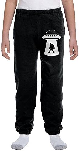 Sasquatch UFO Abduction Bigfoot Alien Youth Sweatpant Cotton Trousers Youth Jogging Pant Kids Youth Jogger Pants XL