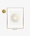 Burst Gold Foil Art Print Abstract Circle Fireworks Concentric Lines Sun Starburst Poster Contemporary Geometric Wall Art 5 inches x 7 inches B1
