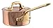 Mauviel M'Minis Polished Copper & Stainless Steel Sauce Pan With Lid, And Brass Handle, 3.5-in, Made in France