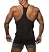 Jed North Bodybuilding Stringer Gym Tank Top Singlet Racerback, Large, Black