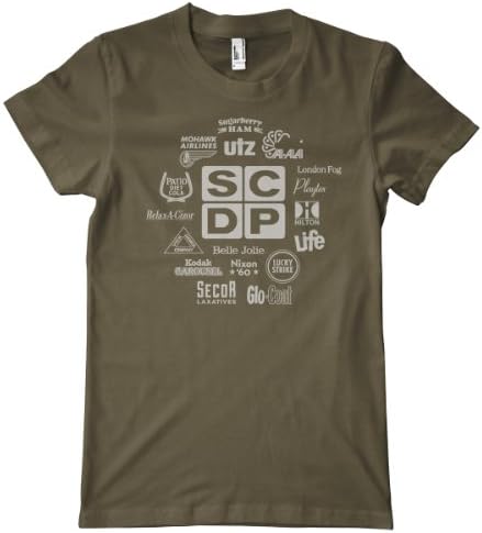 Mad Men Series - Sterling Cooper Draper Pryce Clients American Apparel T-Shirt, Army, XX-Large