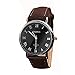 Sandistore Luxury Leather Mens Quartz Analog Watch Brown