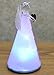 BANBERRY DESIGNS Faith Hope Love Angel - Frosted Glass LED Color Changing Praying Angel Statue Holding Red Heart