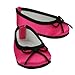 18 Inch Doll Dress Shoes, 2 Pair Slip On Doll Shoes, Fits American Girl Dolls. 2 Pair: 1 Hot Pink W/ Black Trim 1 Hot Pink & Black Animal Print Doll Shoes