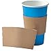 Aspire 100 Pcs Disposable Cup Sleeves Kraft Paper Coffee Cup Sleeve Jackets Holder for Hot Drinks 8 Ounce