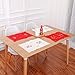 4 Pcs Christmas Embroidered Placemats Heat Resistant Red Table Mats Winter Tray Cloths for Dining Table, Christmas Bells & Hollow Out Lace(11 x 17 Inches)