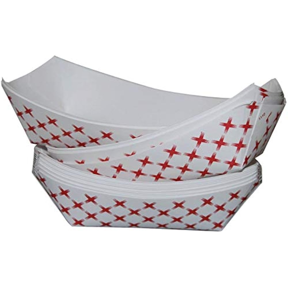 Details About 50 Pack Cardboard Disposable Paper Food Serving Trays Boat Baskets 2 Pound