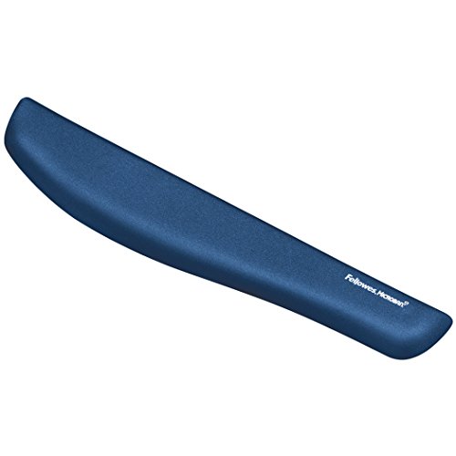 Fellowes PlushTouch Keyboard Wrist Rest with FoamFusion Technology, Blue (9287401)