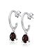 Sterling Silver Hoop Earrings with Five Pairs of Interchangeable Gemstones