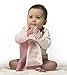 SwaddleDesigns Cotton Muslin Baby Lovie, Small Security Blanket, Pink Thicket with Satin Trim