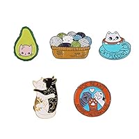 STEAMEDBUN Cat Enamel Pin Set Lapel Charm Pins for Backpacks