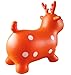AppleRound Orange Reindeer Bouncer with Hand Pump, Inflatable Space Hopper, Ride-on Bouncy Animal