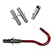 AIYoo Bike Hooks Heavy Duty Bicycle Storage Hooks Set of 6,Screw-in Utility Storage Hangers Shed Garage Garden Hook Plastic Coated for Wall Mount/Ceiling Red