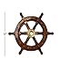 Medieval Replicas Brass Wheel Nautical Wooden Ship Wheel 12 inch, 12 in