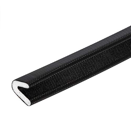 fowong V Shape Weather Stripping Black, 1/2 Inch Wide X 19 Feet Long