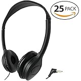 SmithOutlet 25 Pack Over the Head Low Cost Headphones in Bulk
