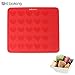 1 Pc 30-Heart Shape Capacity Silicone DIY Macarons Sheet Mat Chocolate Cookie Cake Baking Mold Tray Line Cake Pastry Molds (Red)