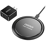 CHOETECH Qi Certified 7.5W Fast Wireless Charger for Apple iPhone X/8/8 Plus,10W Fast Charging Pad for Samsung Galaxy S9 S9 Plus Note 8 S8 S8 Plus S7 (QC3.0 AC Adapter Included)