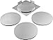 Pro Chef Kitchen Tools Round Drink Coasters - Protect Coffee Table From Beer Mugs And Wine Glasses - Room Decor Coaster Set For Coffee Cup Holder - Stainless Steel Home Bar Accessories Decoration